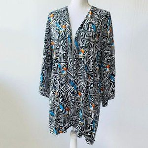 Oh My Disney Cardigan The Lion King Zazu Tribal Size Medium M Rayon 3/4 Sleeve